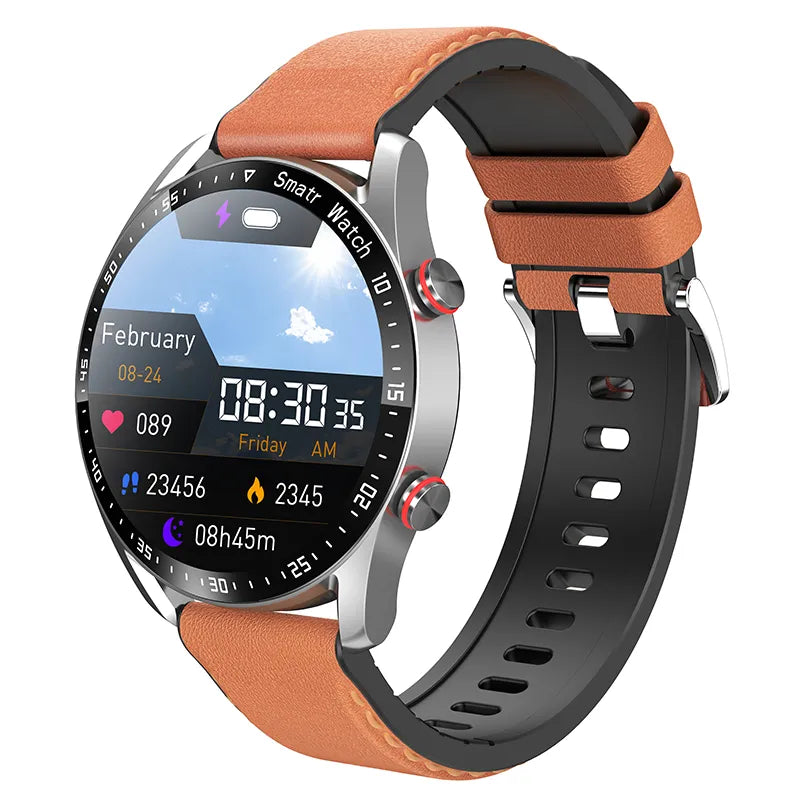  Smart watch for men with heart rate, sleep, and blood pressure monitors, compatible with smartphones