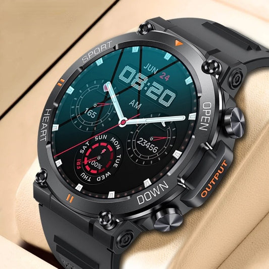 A sleek smart watches for men, featuring advanced technology and stylish design